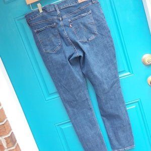 Levis Skinny Jeans 312 Shaping Slim Blue Denim Hi Waist Sz 33